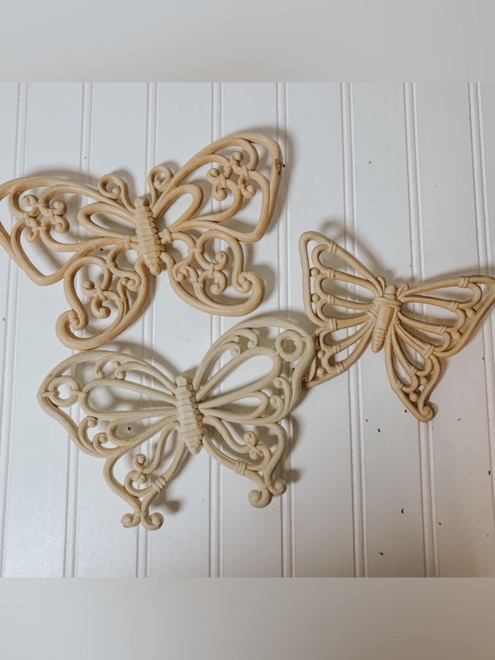 Vintage Set of Butterfly Wall Decor | Mid Century